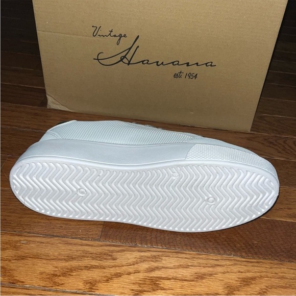 Vintage Havana Lexa Fashion Sneakers White & Gray Women’s Size 8 Green Star READ - Picture 7 of 8